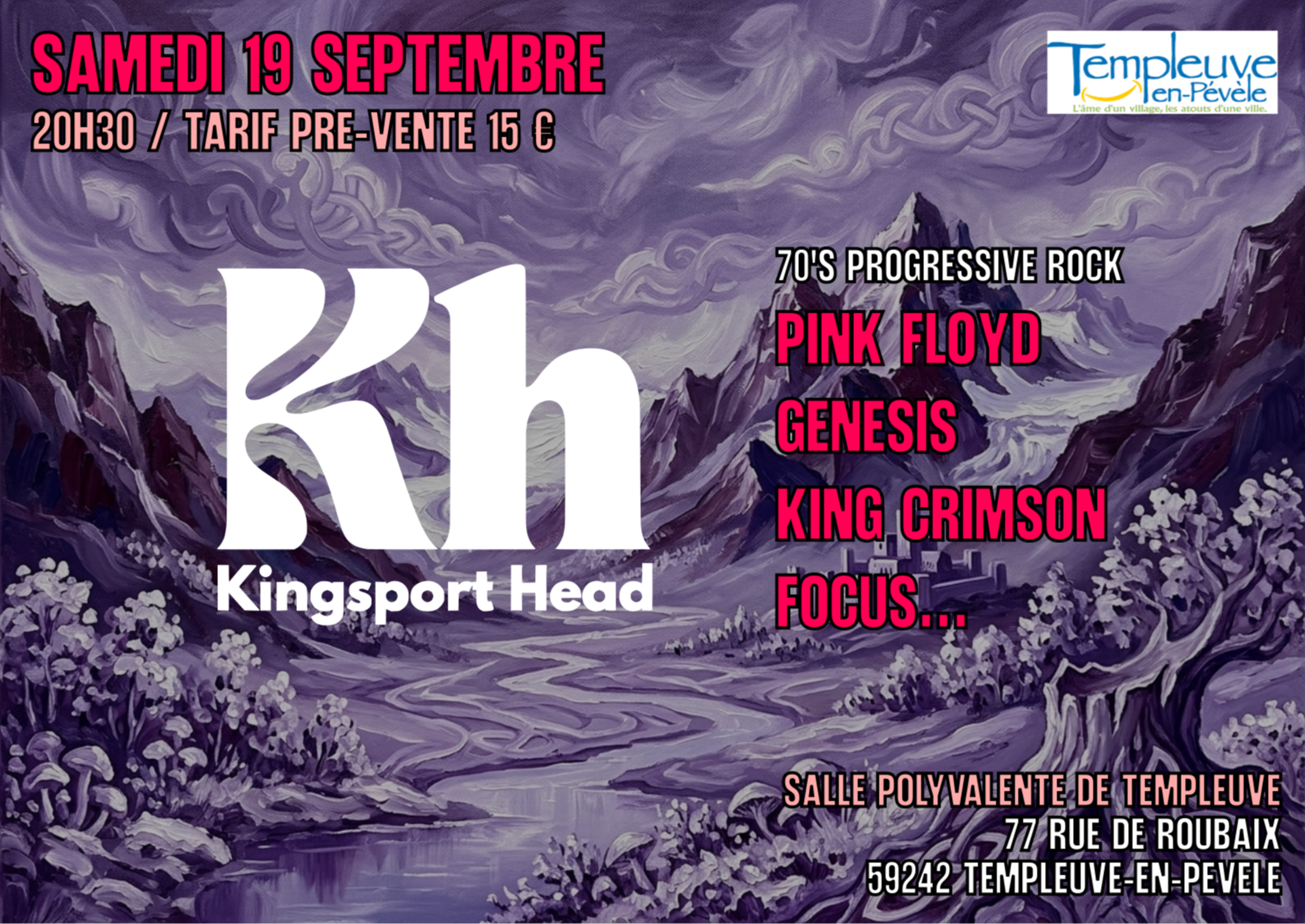 Concert Kingsport Head (Cover Genesis, Pink Floyd, King Crimson, Yes, ...)