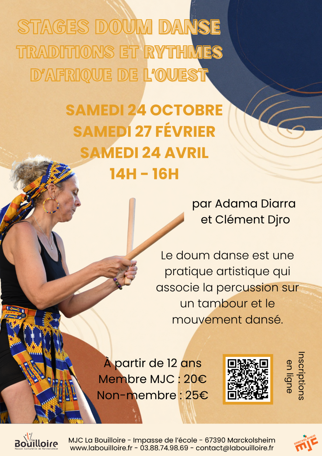 2026/2027 - STAGE DE DANSE AFRICAINE ET DOUMS