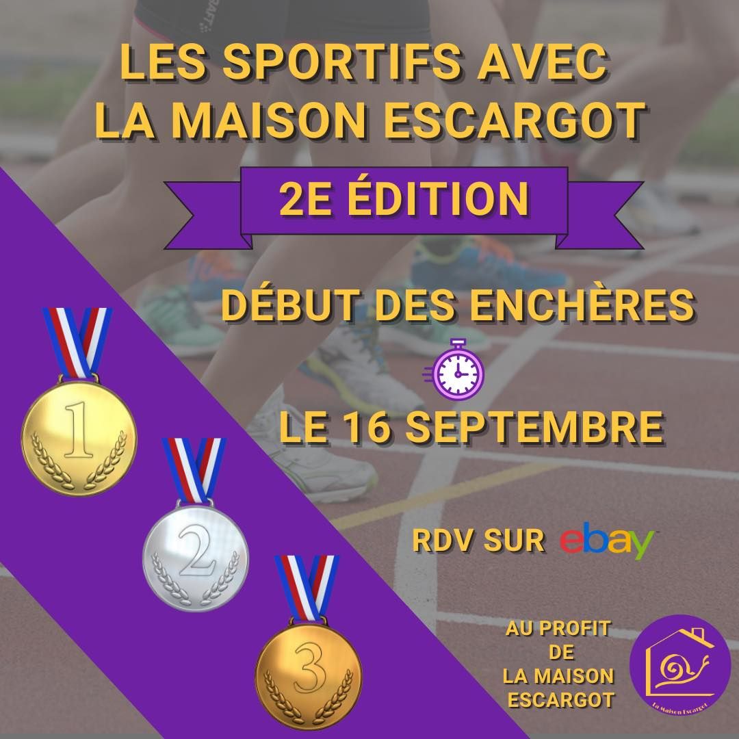 Les sportifs avec la maison Escargot : Vente aux enchères