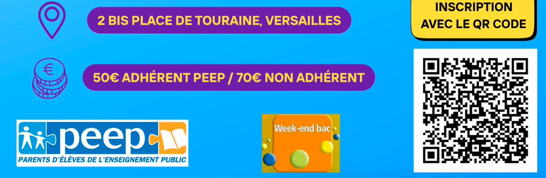 QR code Inscription stage