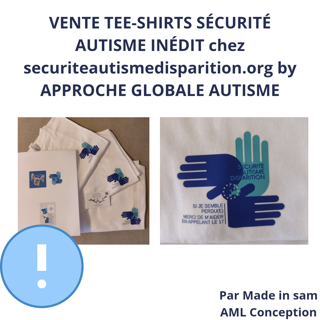 VENTE TEE SHIRTS SECURITE AUTISME TAILLE 8 ANS