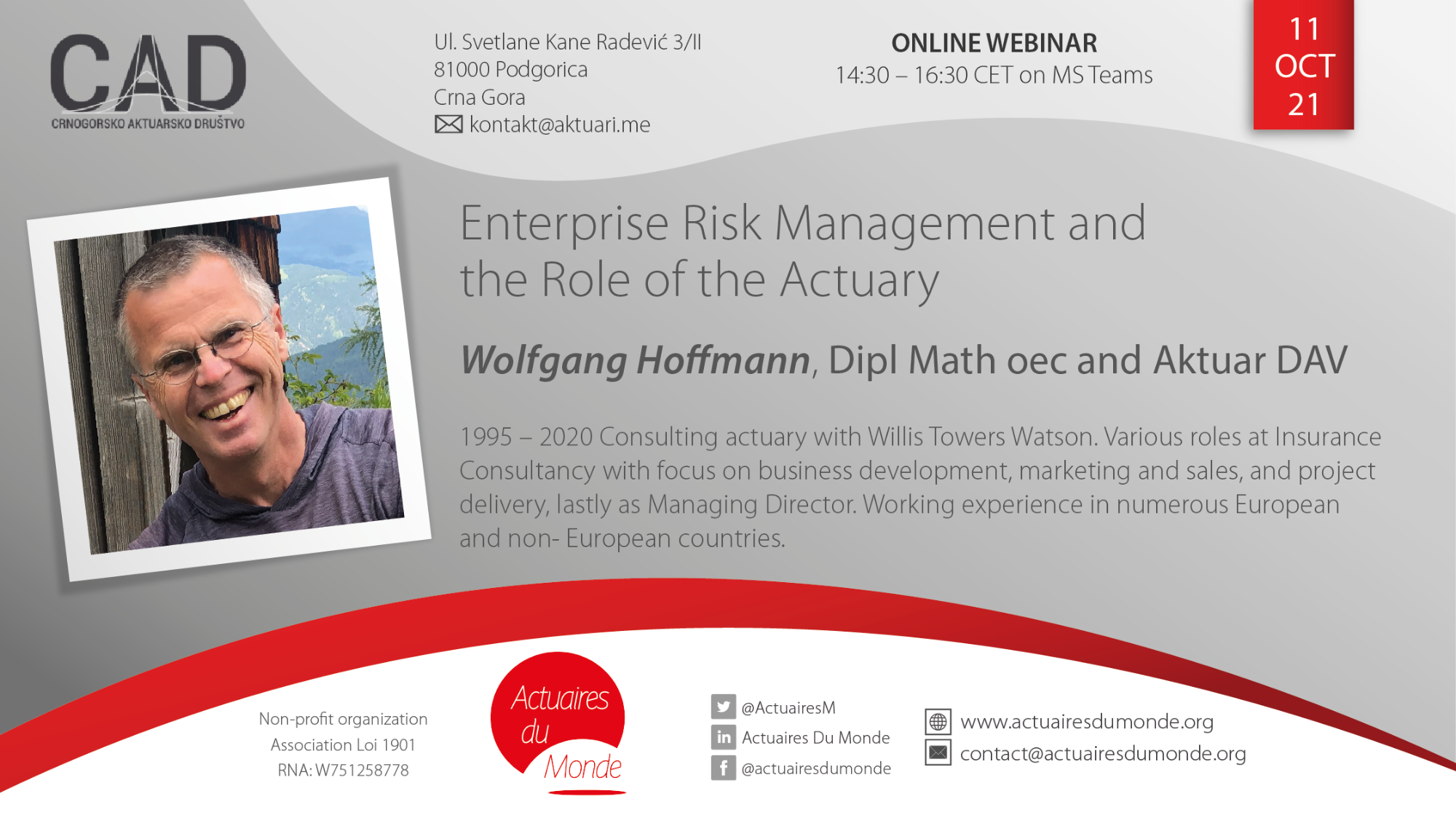 Webinar : ERM and the Role of the Actuary