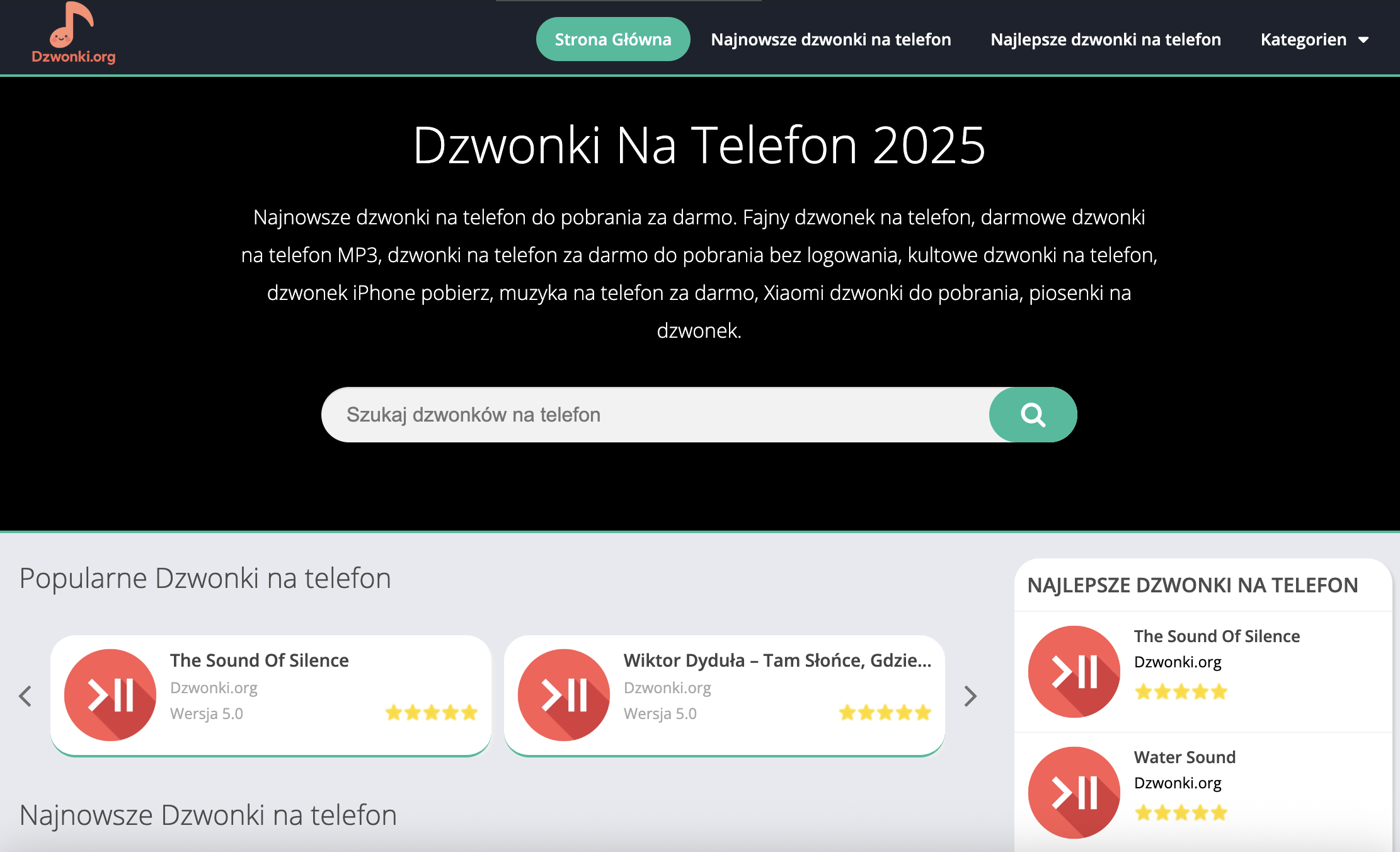 Logo Dzwonki na telefon