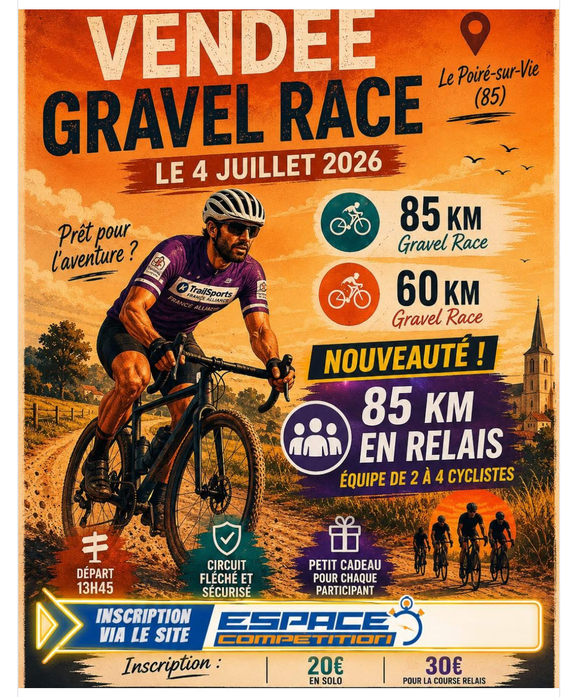 Affiche  La Vendée Gravel Race VGR 2026