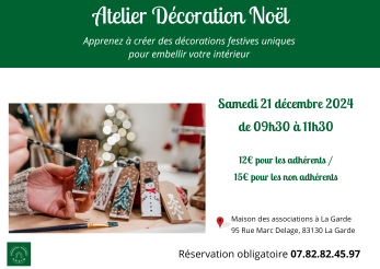 Atelier Décoration Noël