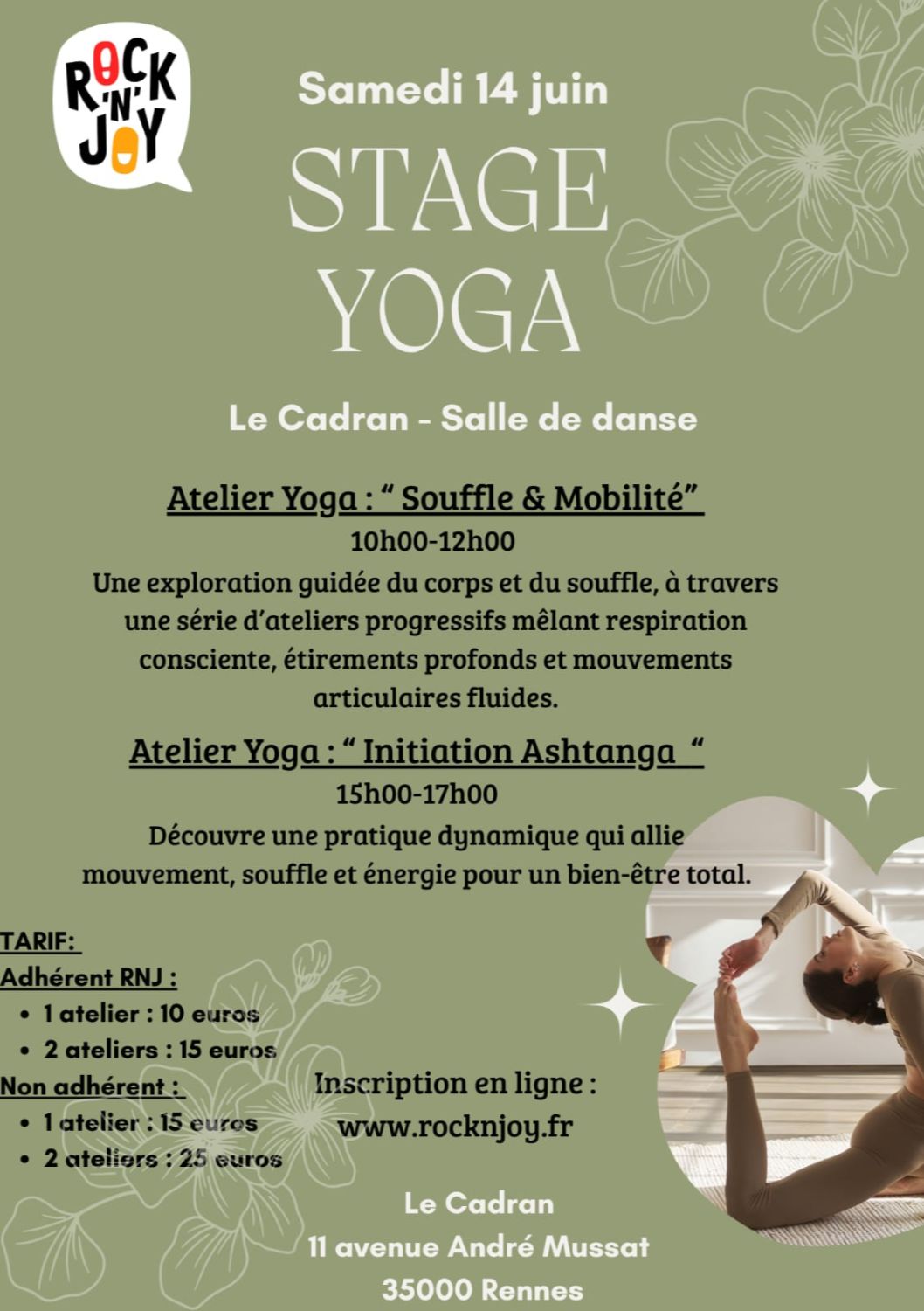 Stage 14 juin 2025 Yoga