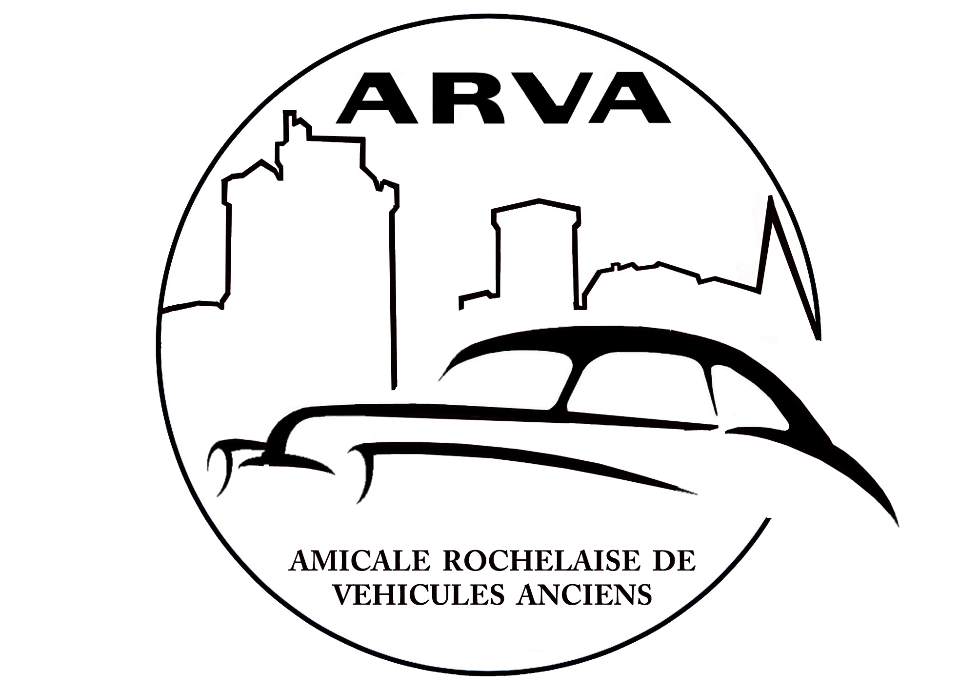 Logo Amicale Rochelaise de Véhicules Anciens (ARVA)