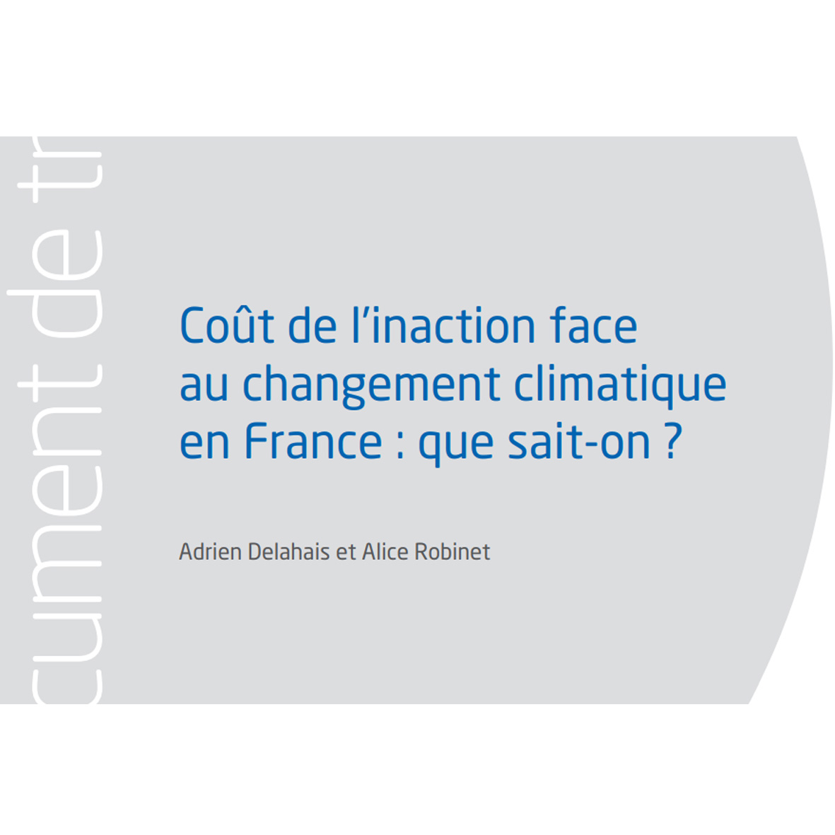 le cout de l'inaction