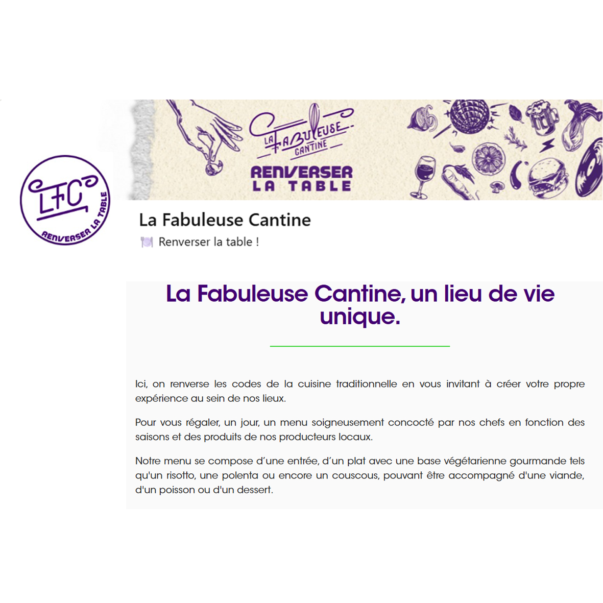 La Fabuleuse Cantine