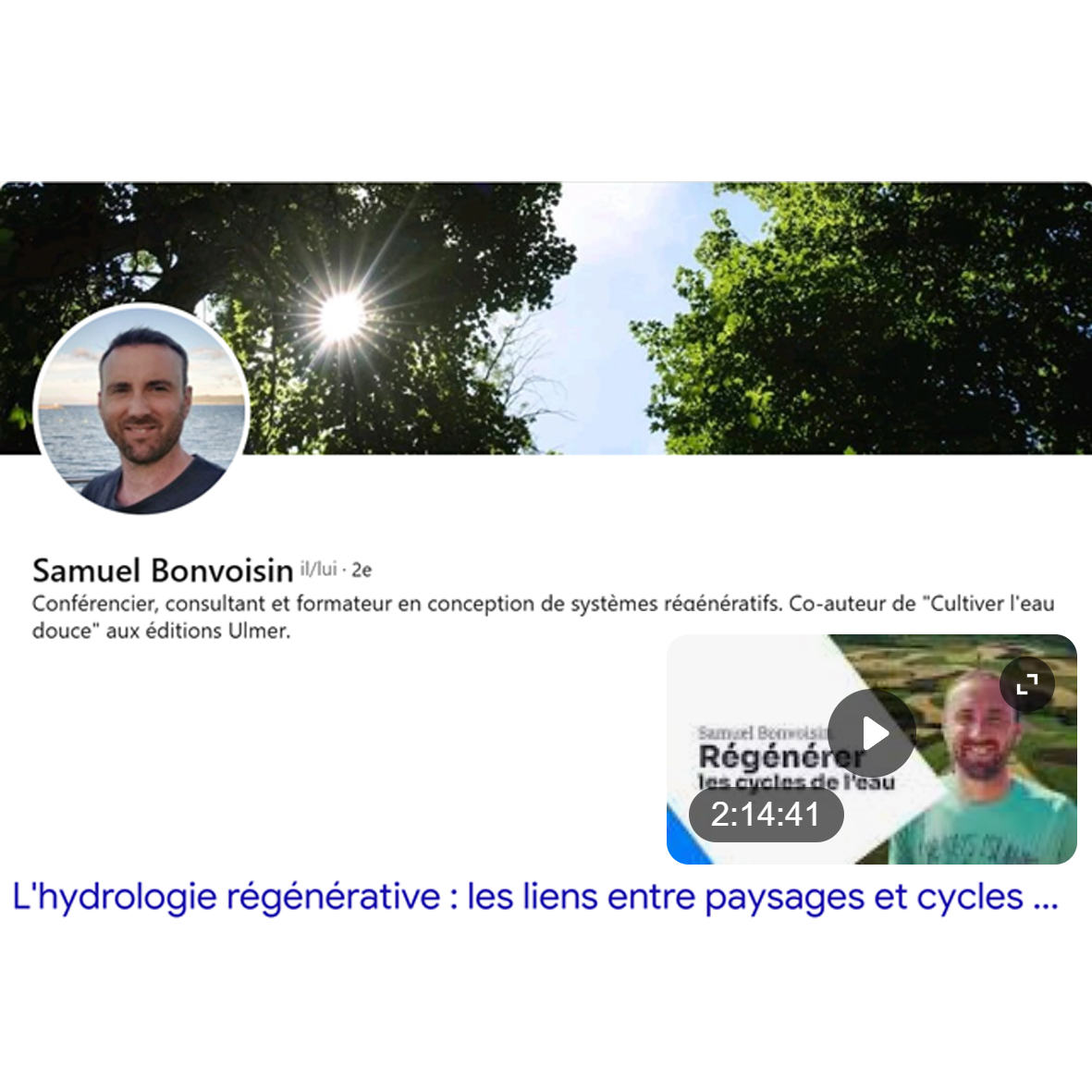 hydrologie regenerative