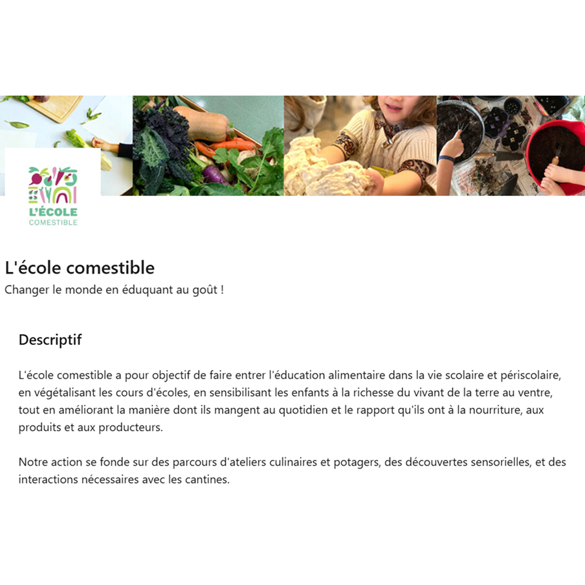 Ecole Commestible