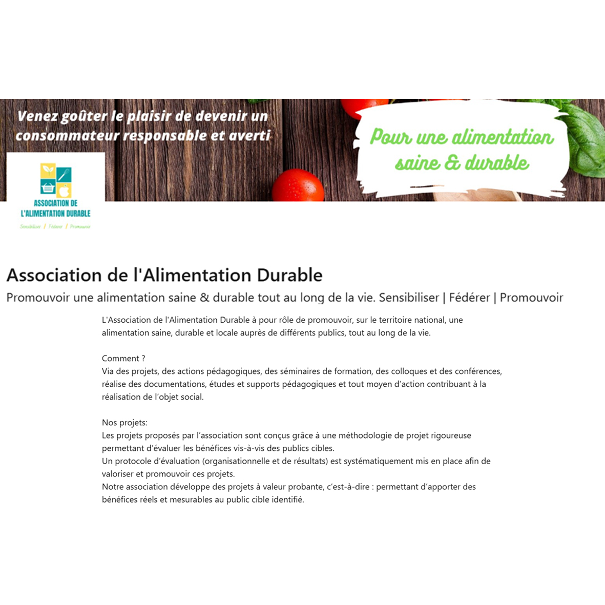 Alimentation durable