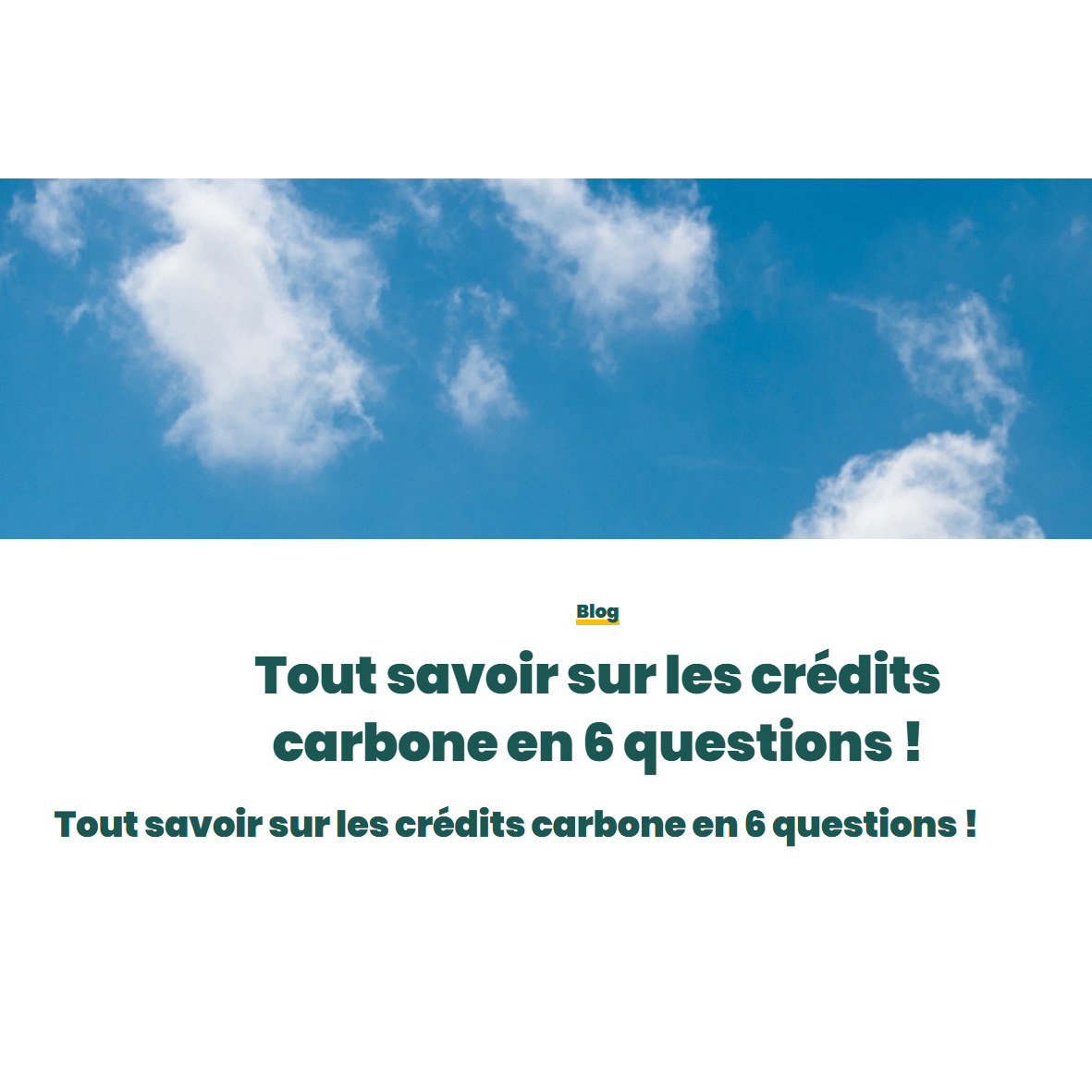 crédits carbonne