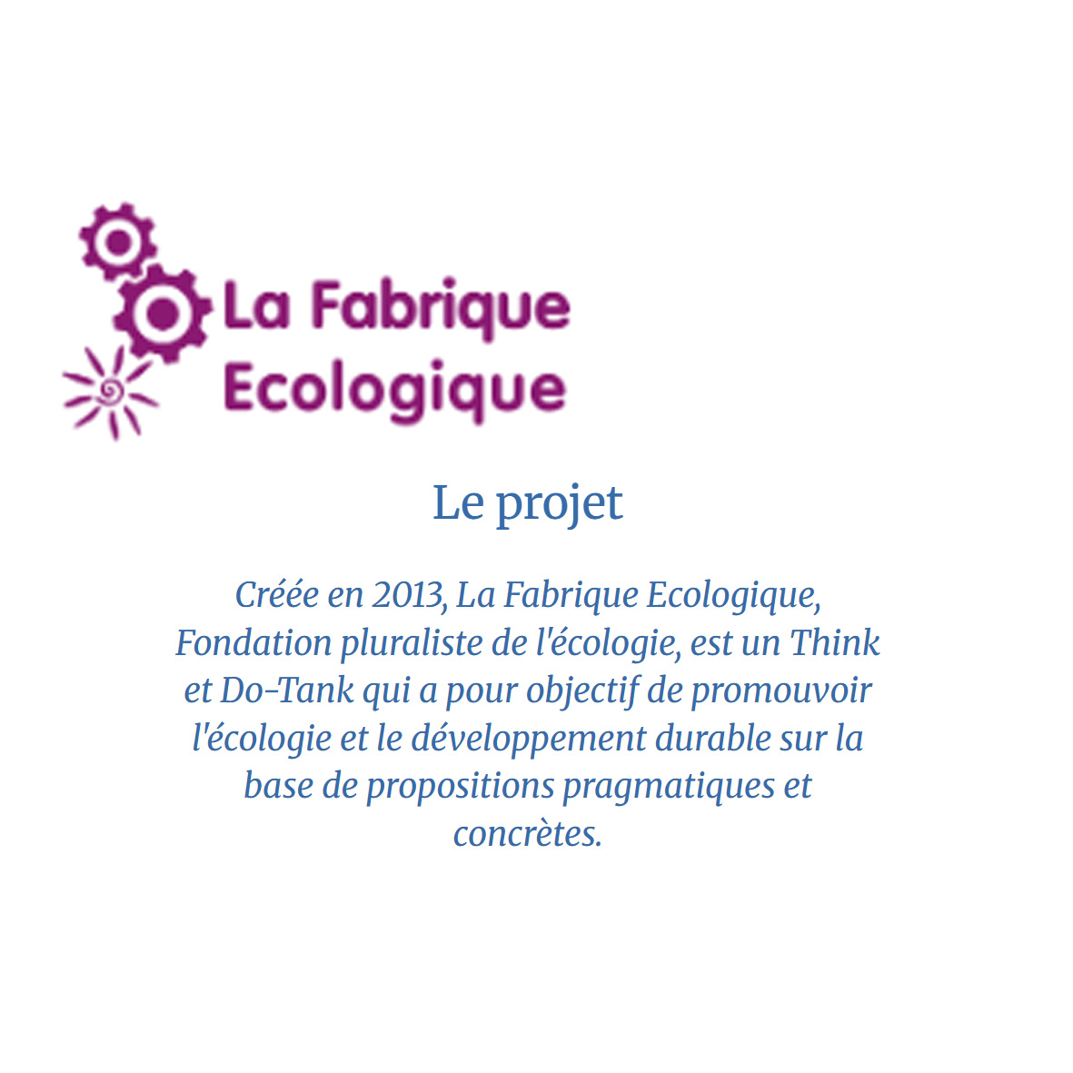 Fabrique écologique