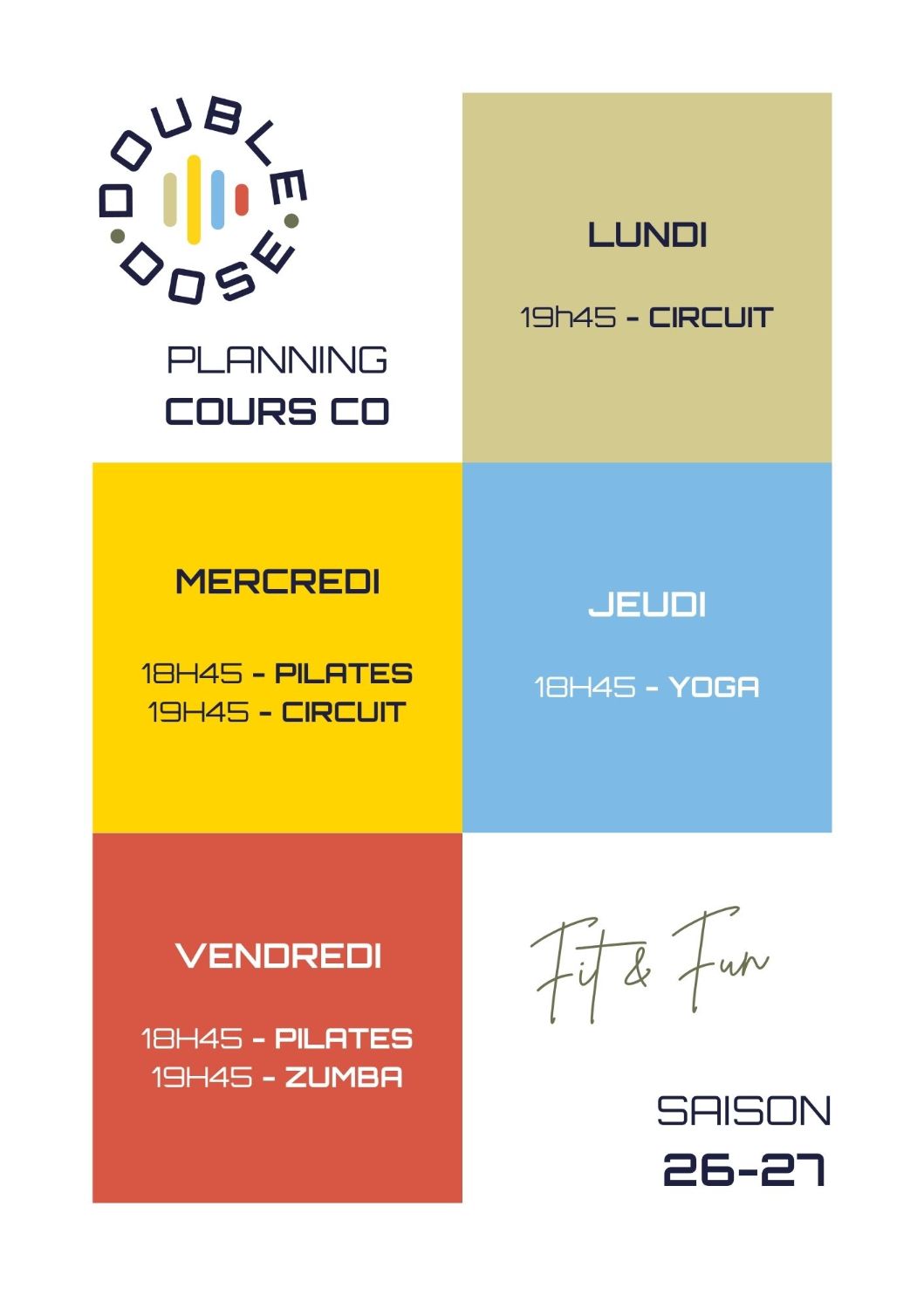 Cours collectifs - 2026-2027