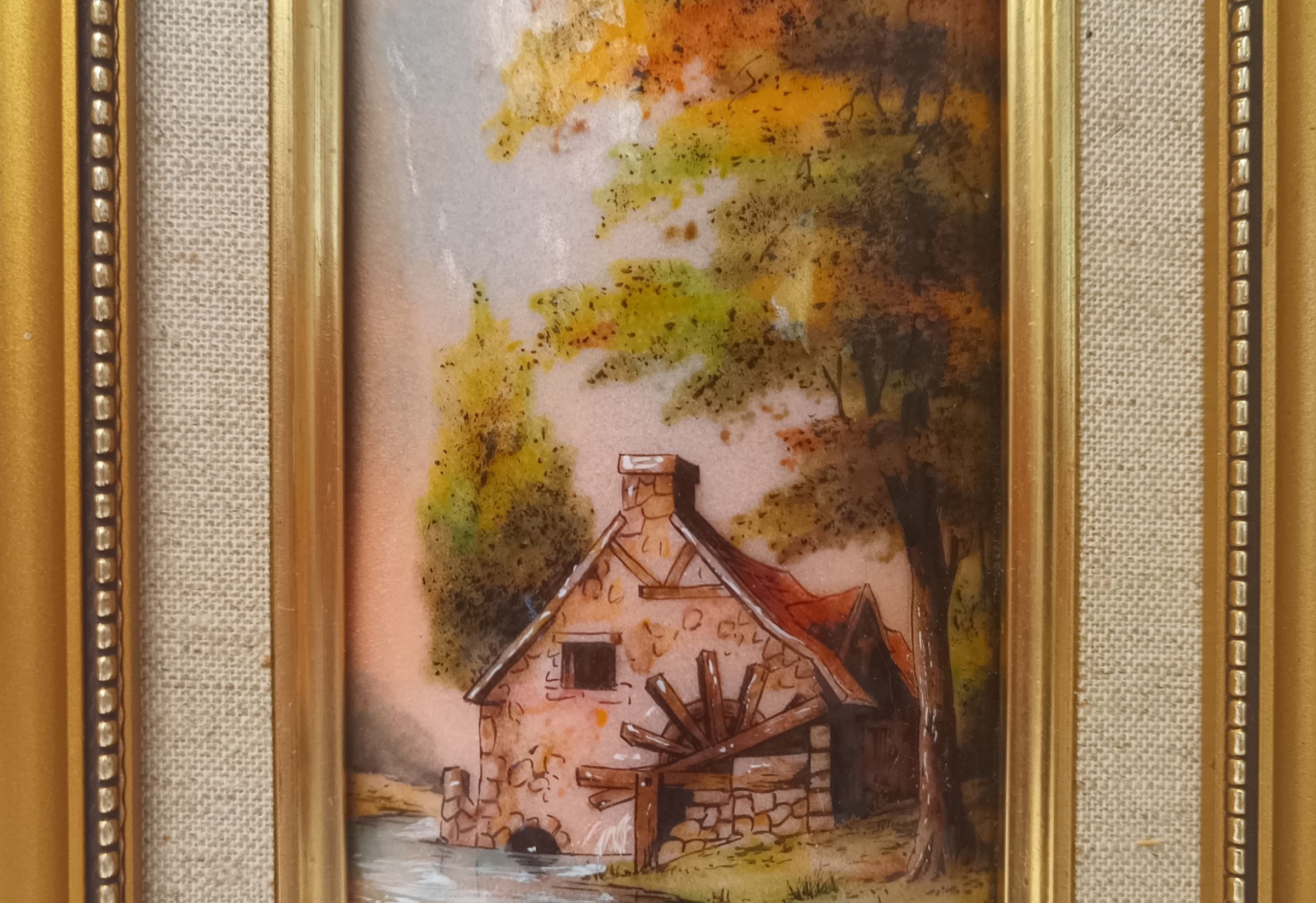 Tableau ÉMAIL de LIMOGES signé Chris Dan bombé