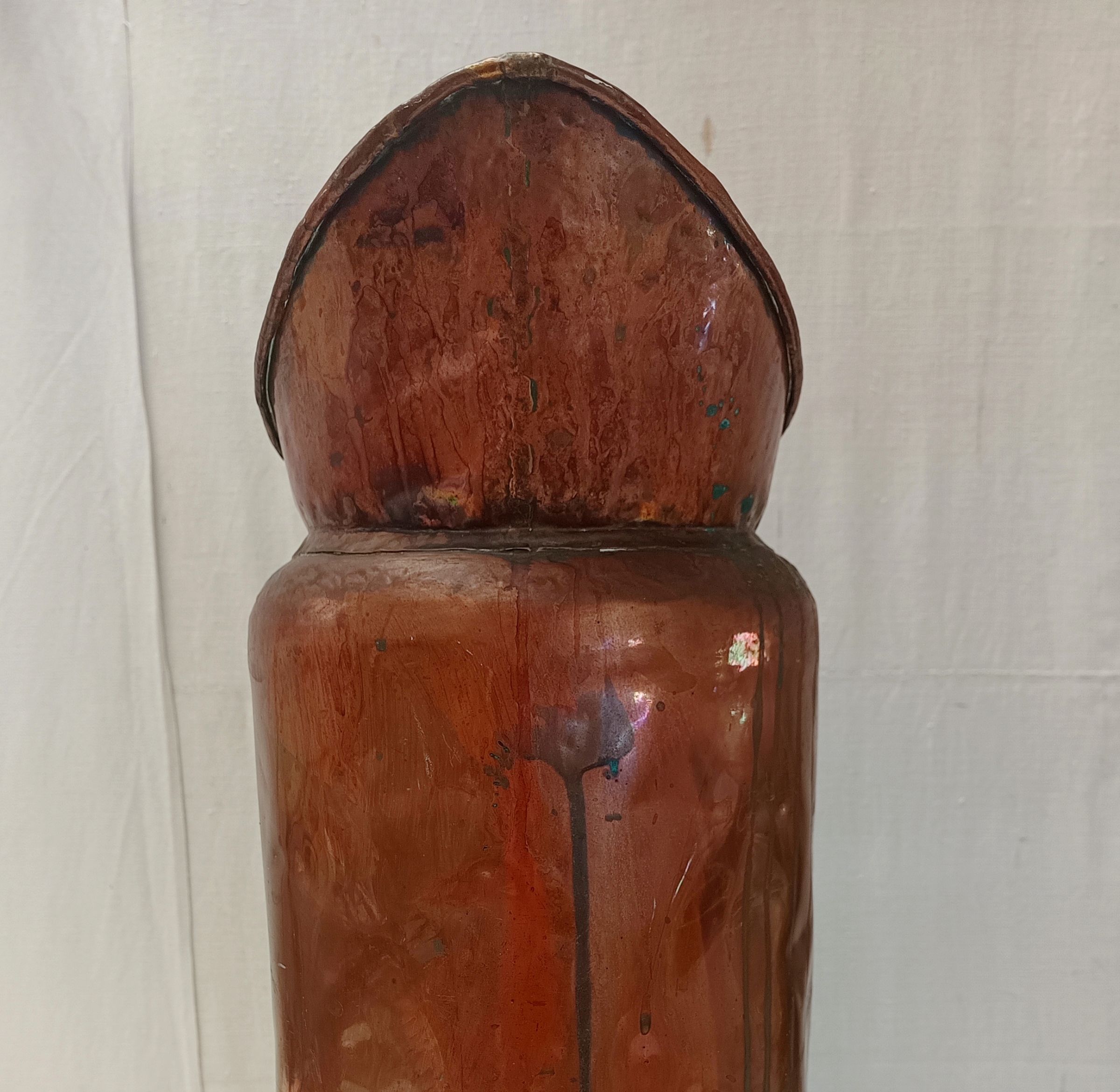 Ancien Broc, Sceau à Charbon, Porte Parapluie en Cuivre 50cm XIX siècle