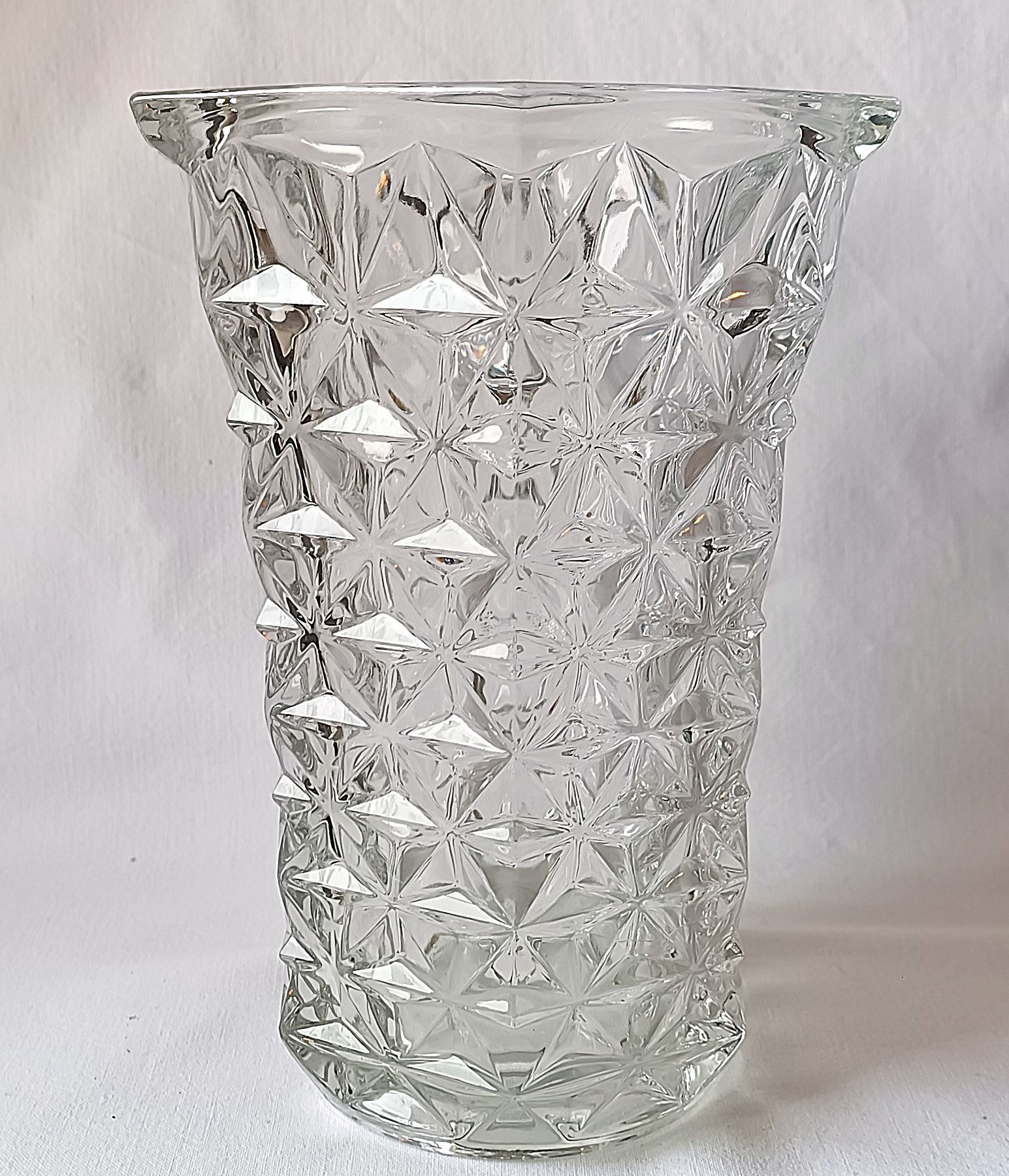 Grand vase vintage cristal vintage fleur décoration