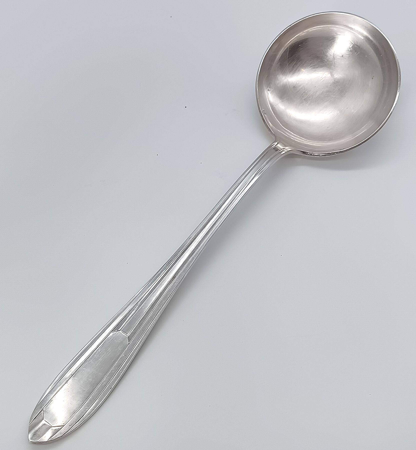 Grande Louche Art Déco Métal Argenté Poinçon Le Mondial service couvert année 30