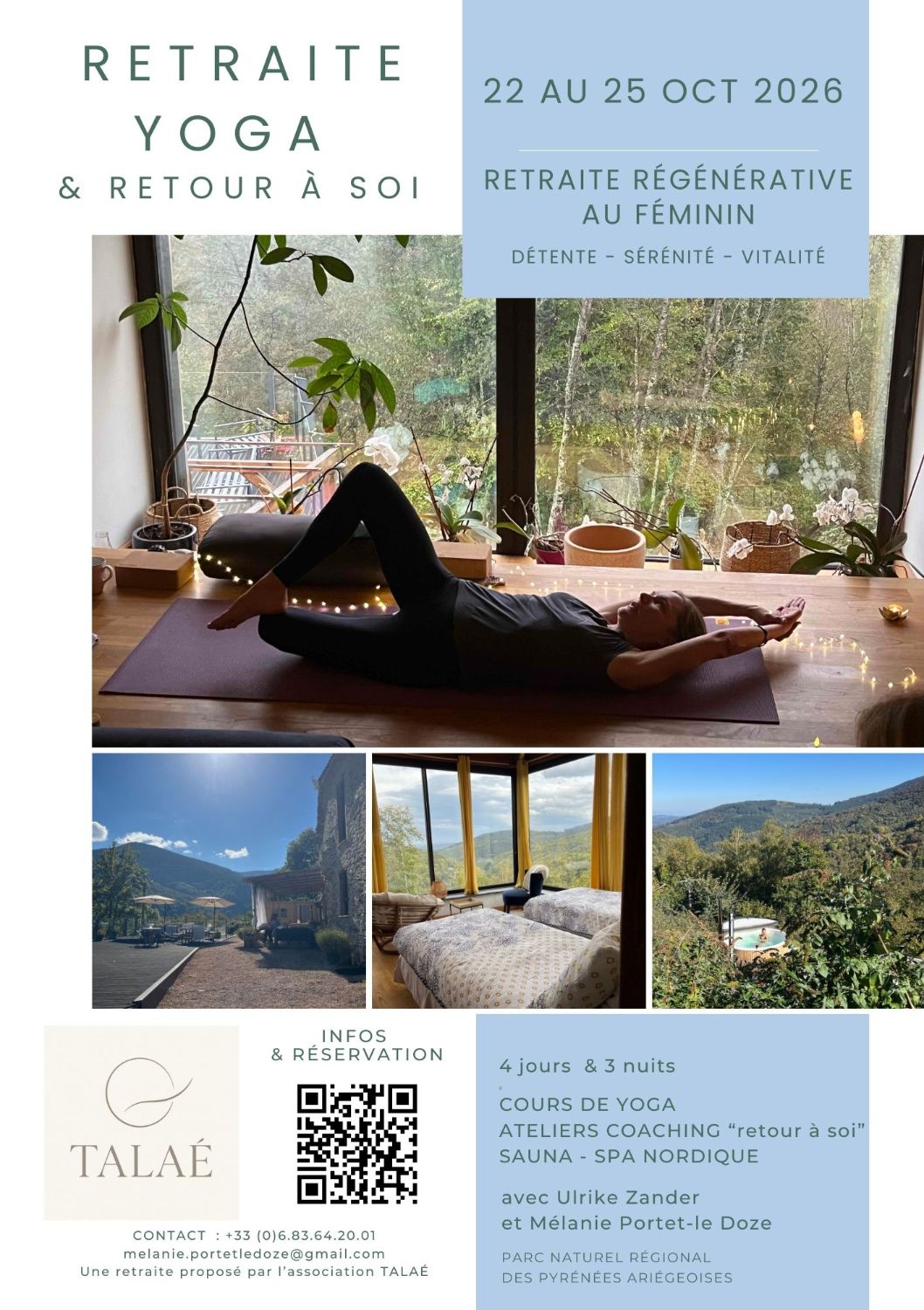 Retraite Yoga & coaching 22 au 25 oct 2026