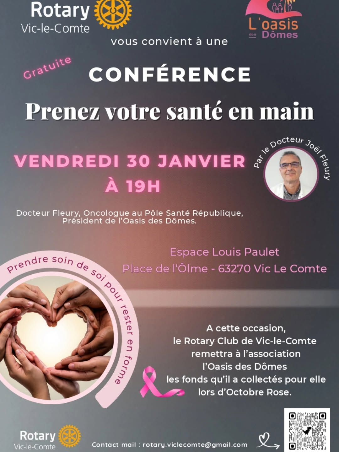 Le Rotary club de Vic le Comte et l’Oasis des Dômes