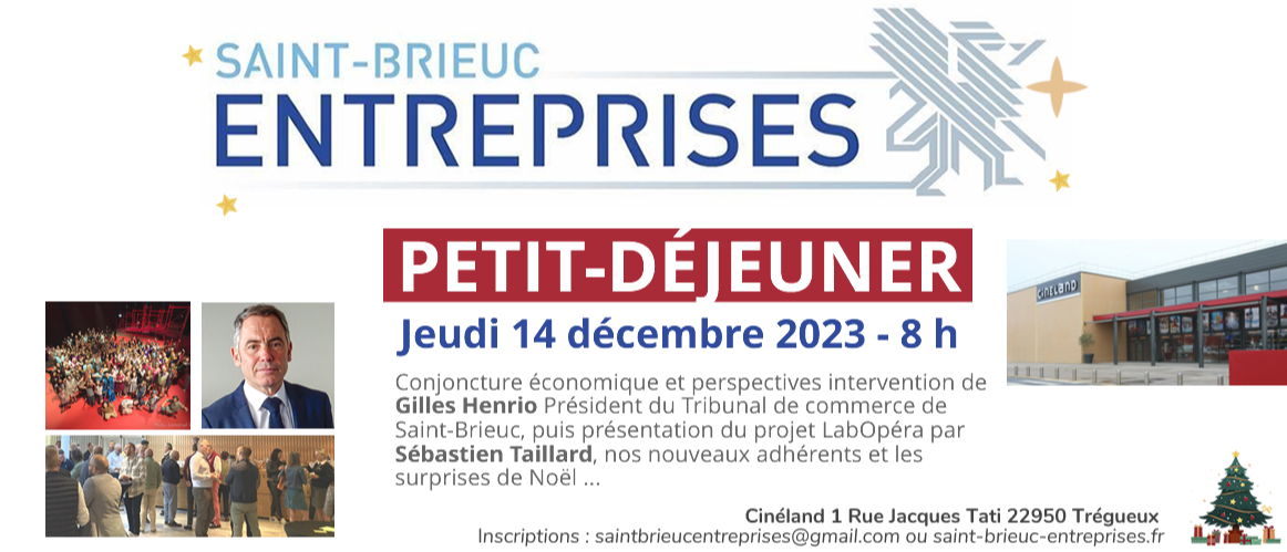 Petit-déjeuner Jeudi 14 Décembre Cinéland