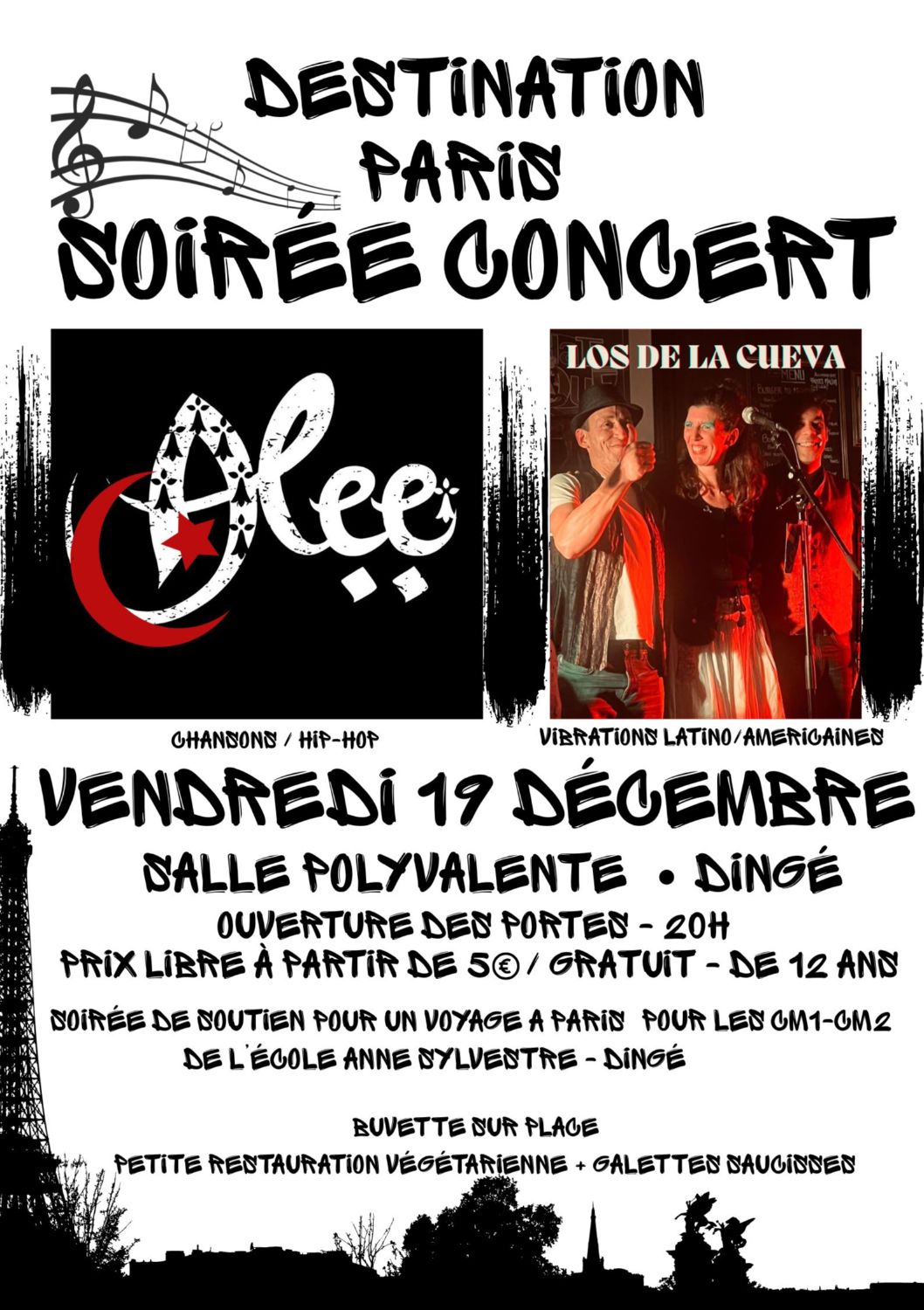 Concert au profit du voyage scolaire à Paris des CM1 CM2 de l'école Anne Sylvestre de Dingé