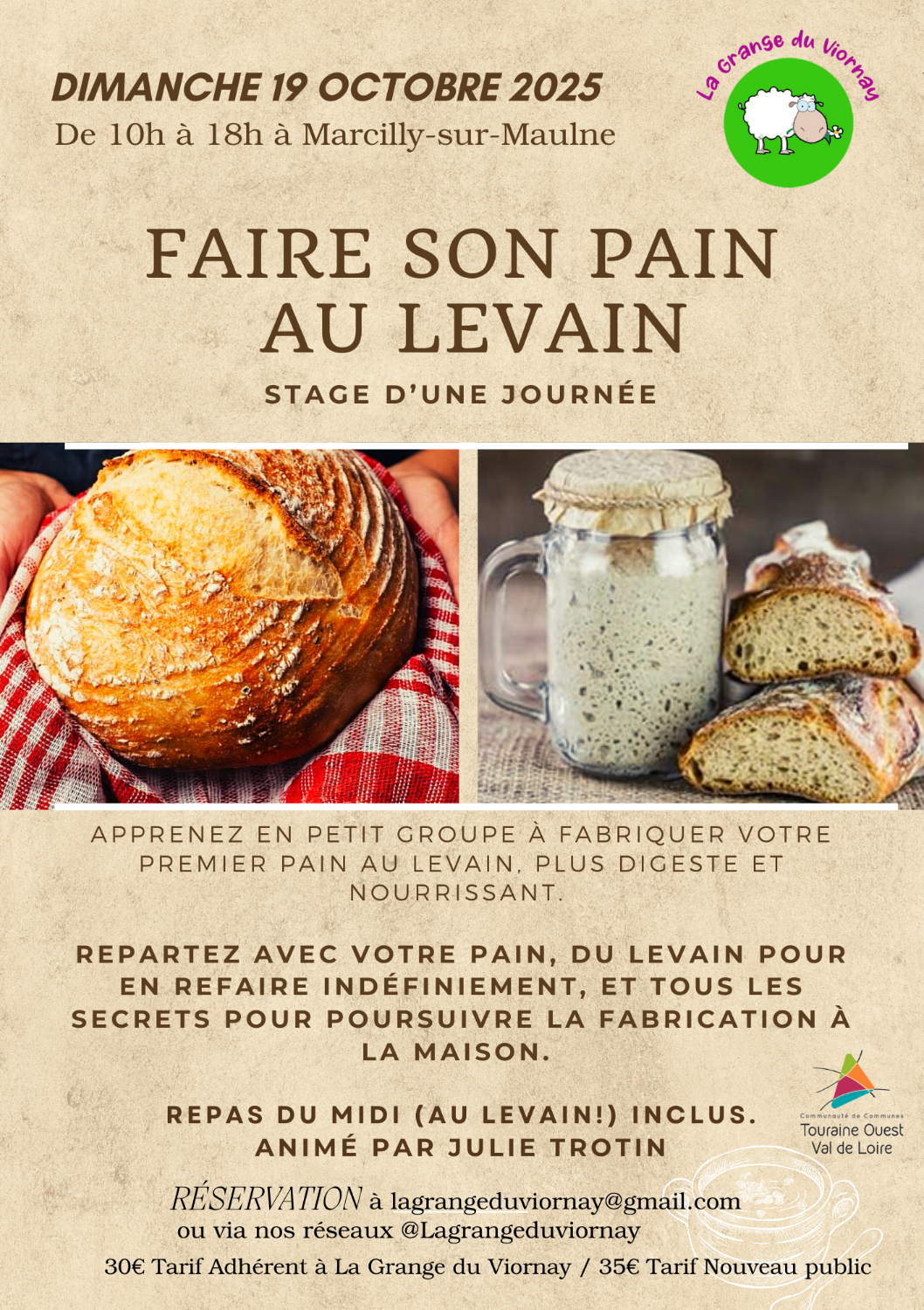 Journée Fabrication Pain au levain (COMPLET)