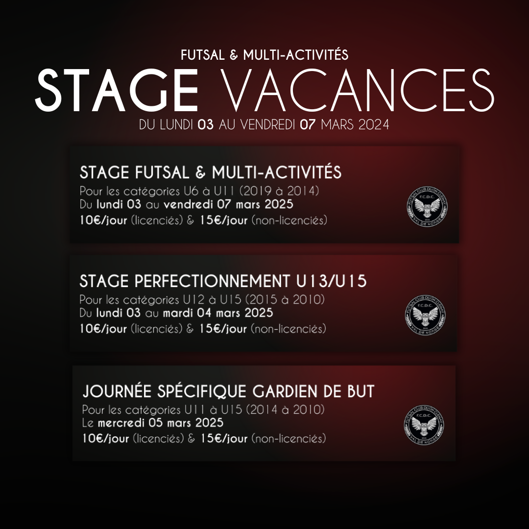 STAGE VACANCES MARS