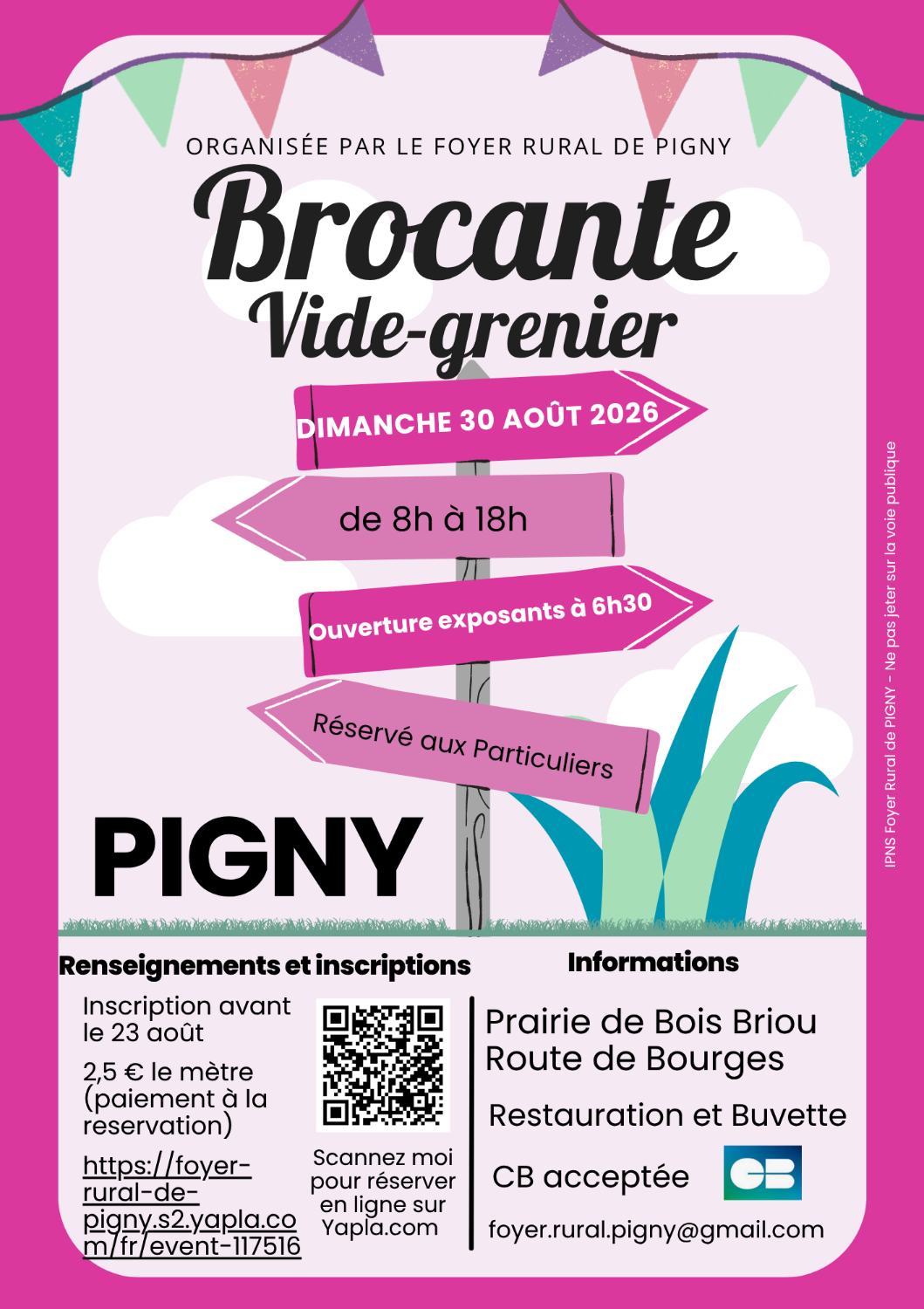 Brocante Vide-Grenier de PIGNY 2026