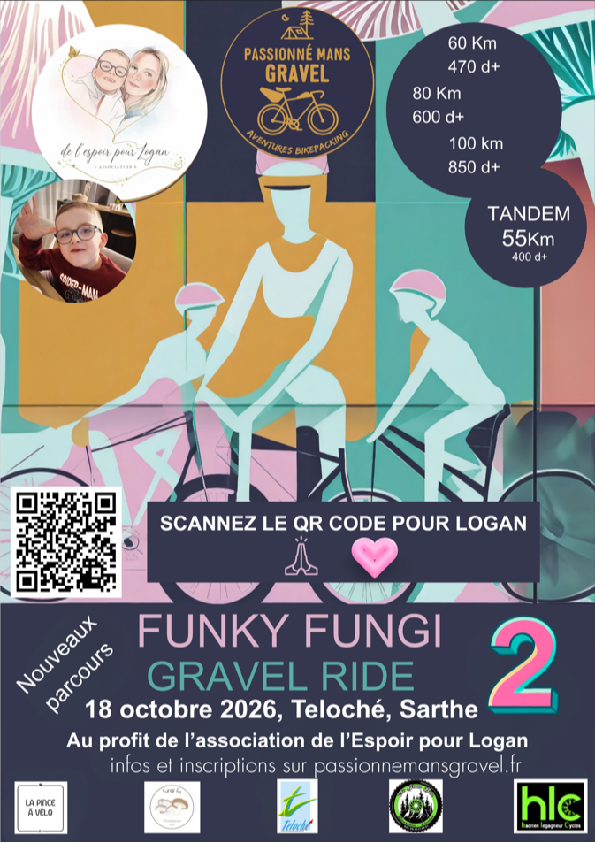 FUNKY FUNGI GRAVEL RIDE - De L'espoir pour Logan
