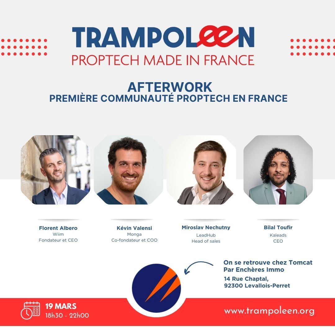 Afterwork Trampoleen - 19 mars chez Tomcat par Enchères Immo