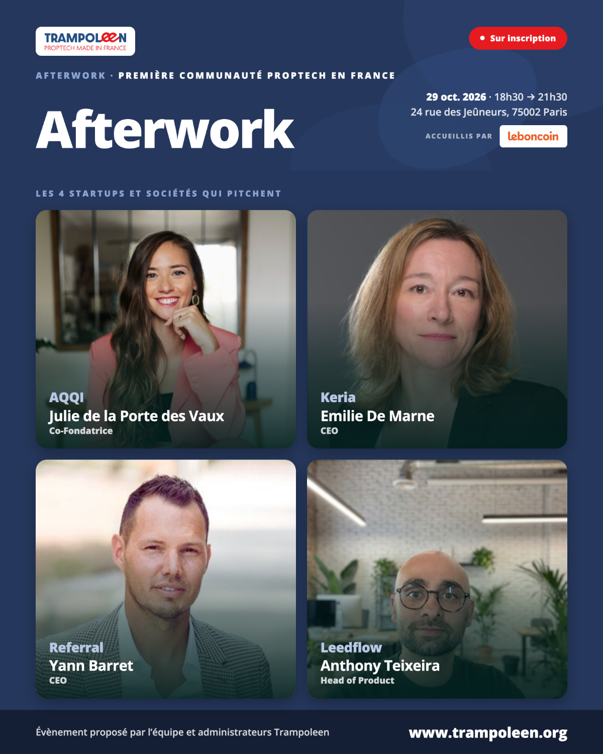 Afterwork Trampoleen - Jeudi 29 octobre chez Leboncoin