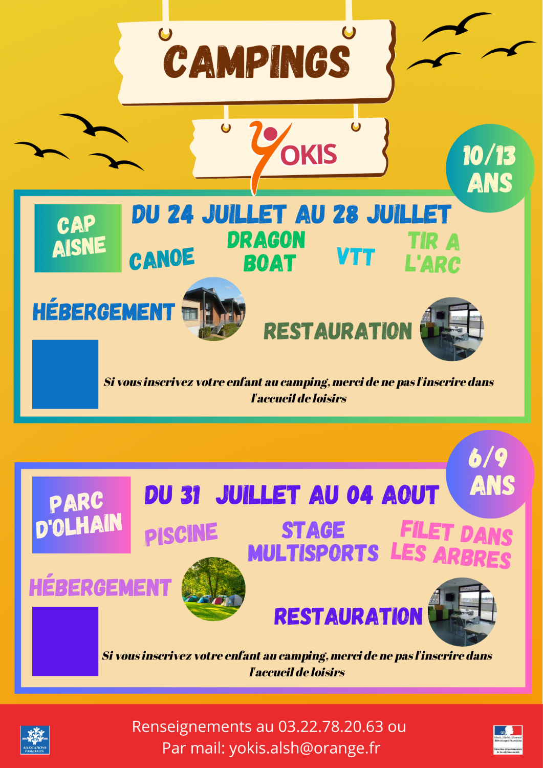 ALSH Eté 2023 Camping 10-13 ANS