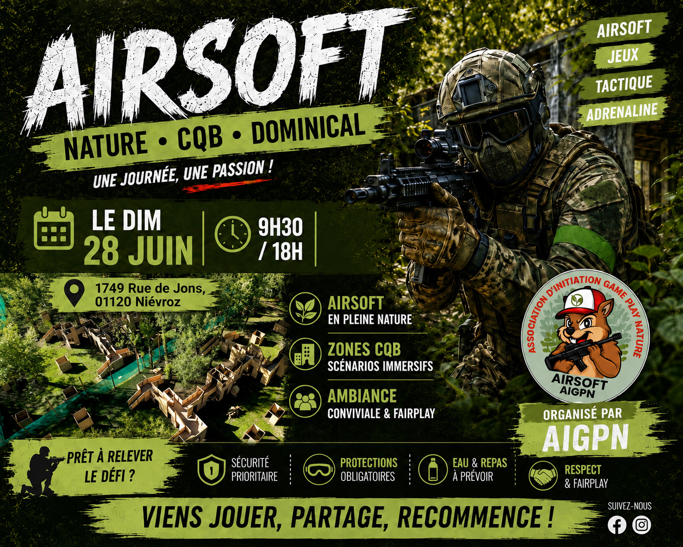ÉVÉNEMENT AIRSOFT AIGPN DOMINICAL