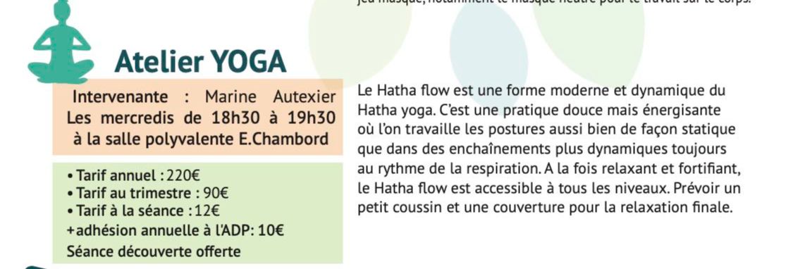 Cours de Yoga - Saison 26-27
