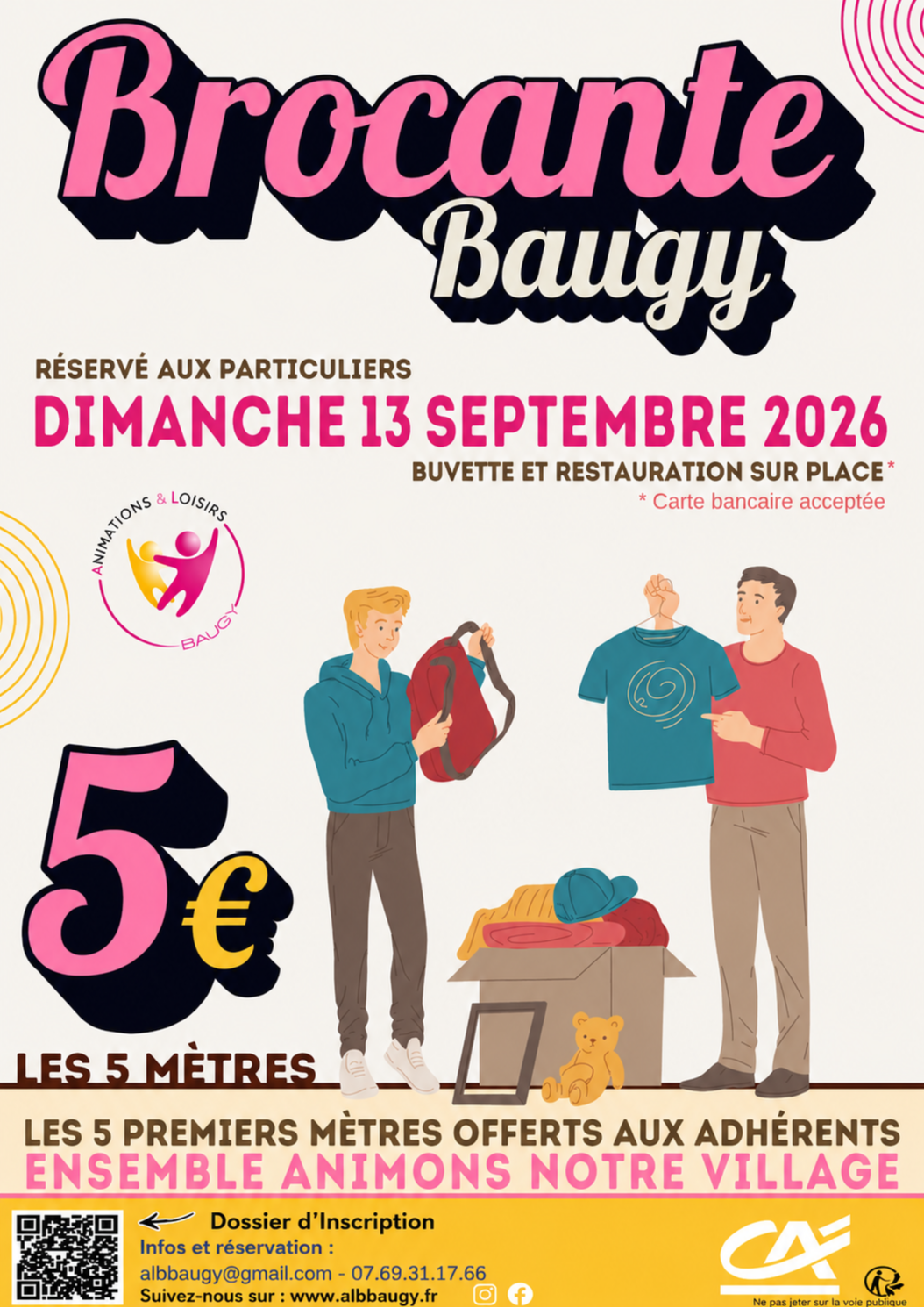 Brocante de Baugy le 13 Septembre 2026