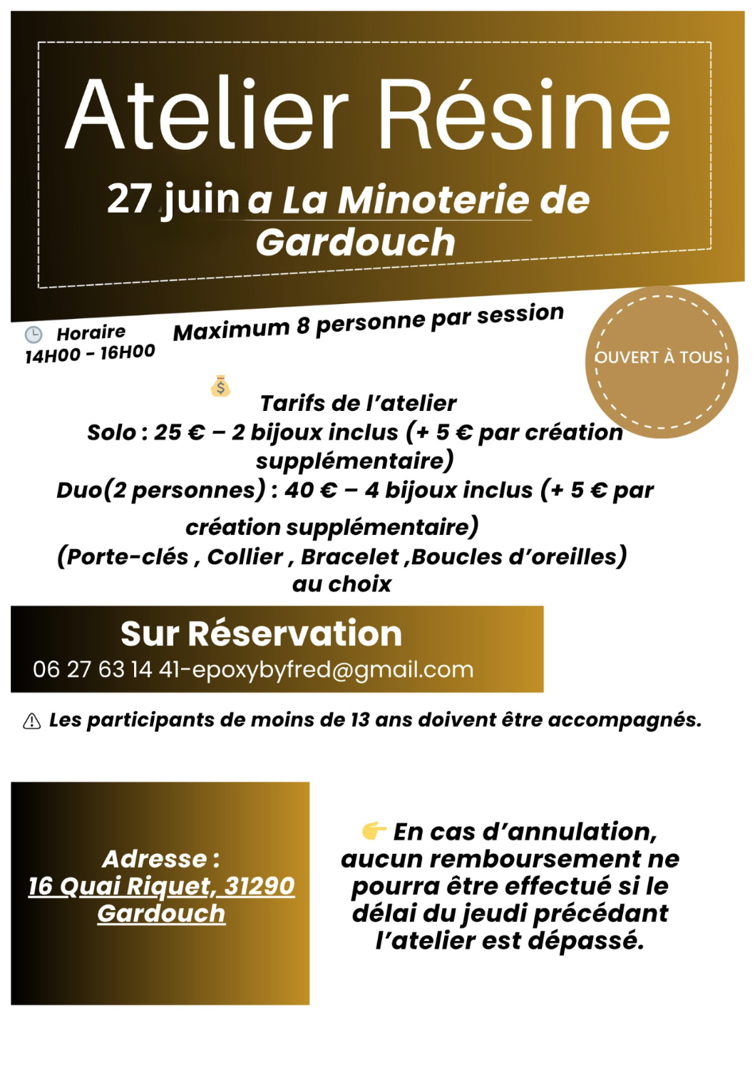 Nouveau ! | Atelier résine