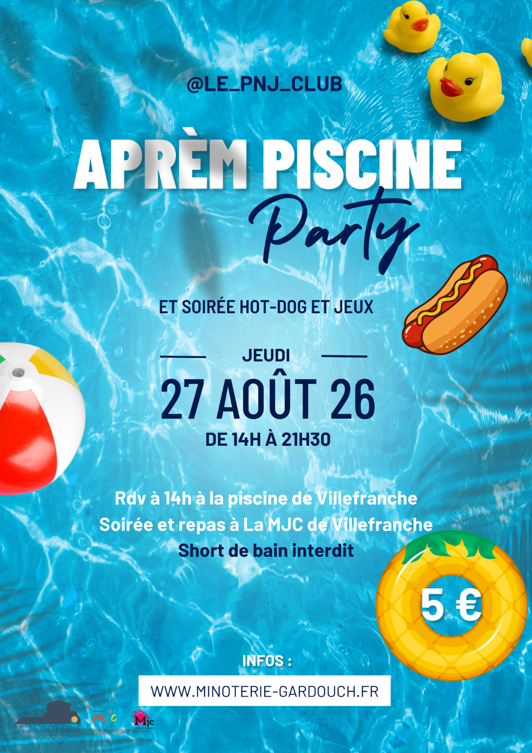 Jeunesse | Sortie piscine et soirée