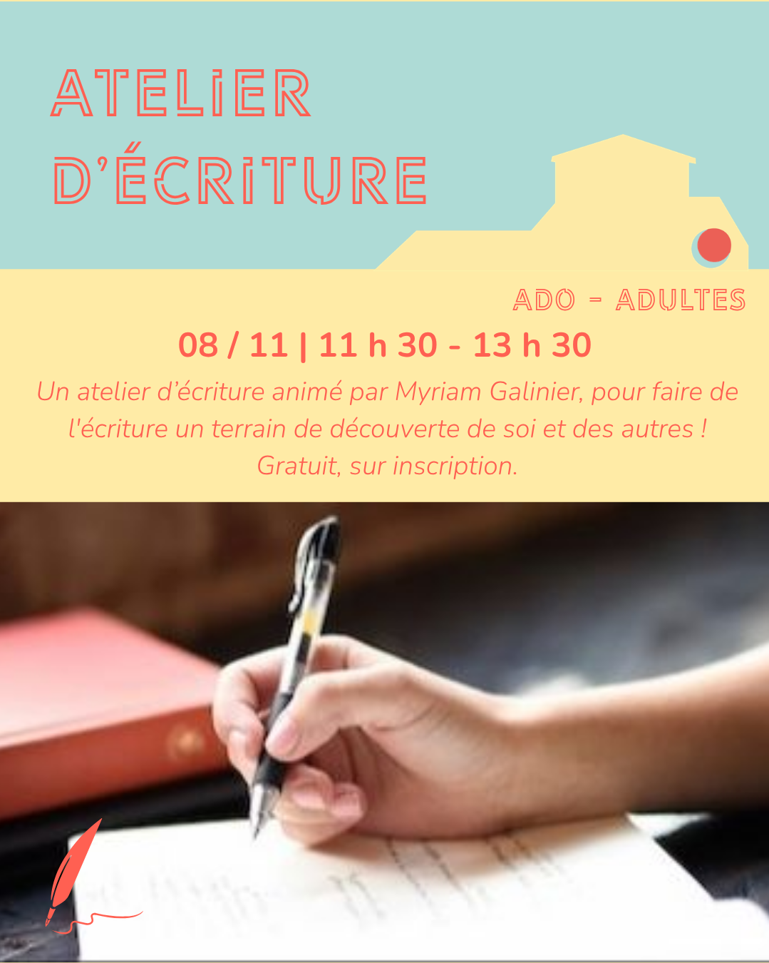 Atelier d'écriture avec Myriam Galinier