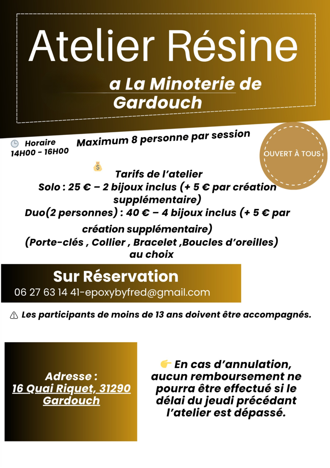 Atelier résine