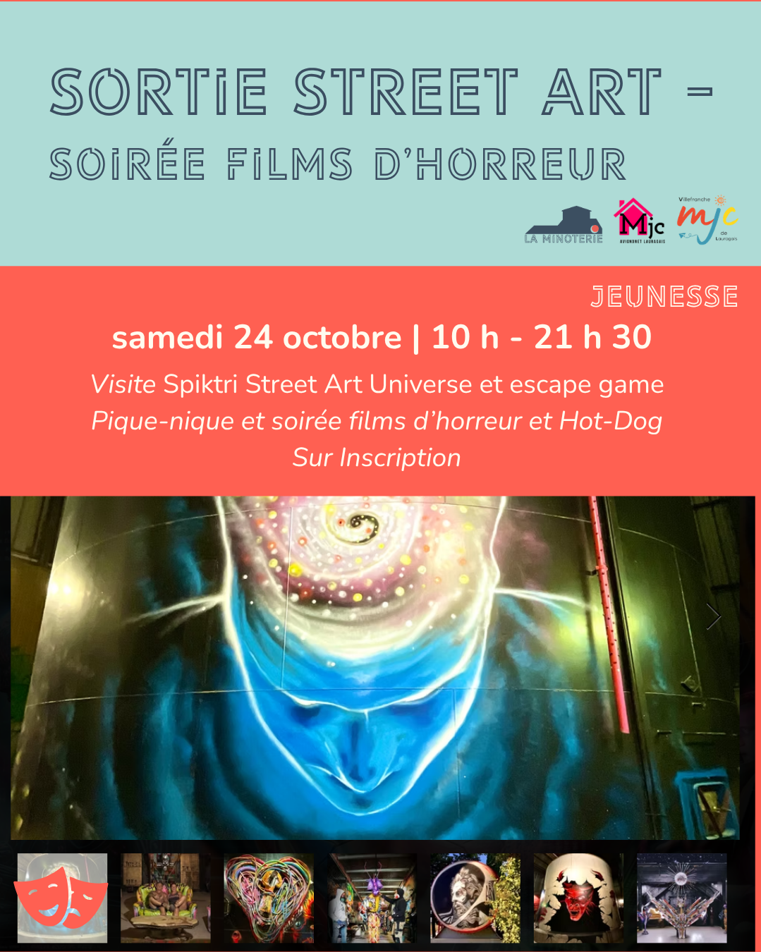 Jeunesse | Sortie Street Art et films d'horreur