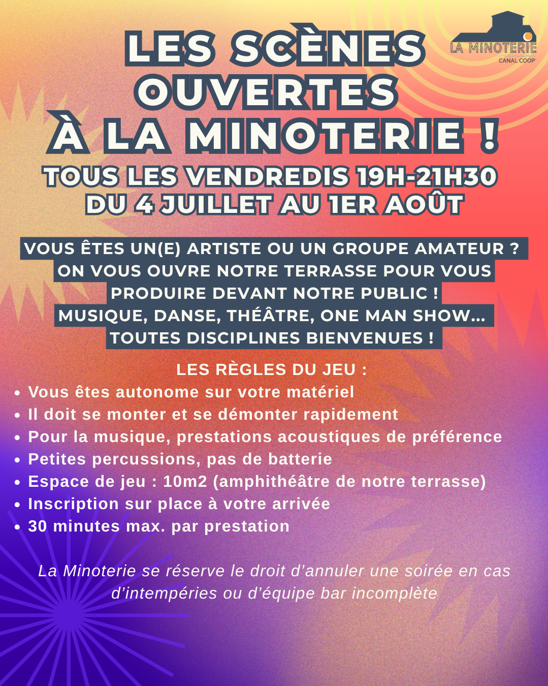 Les Scènes ouvertes !