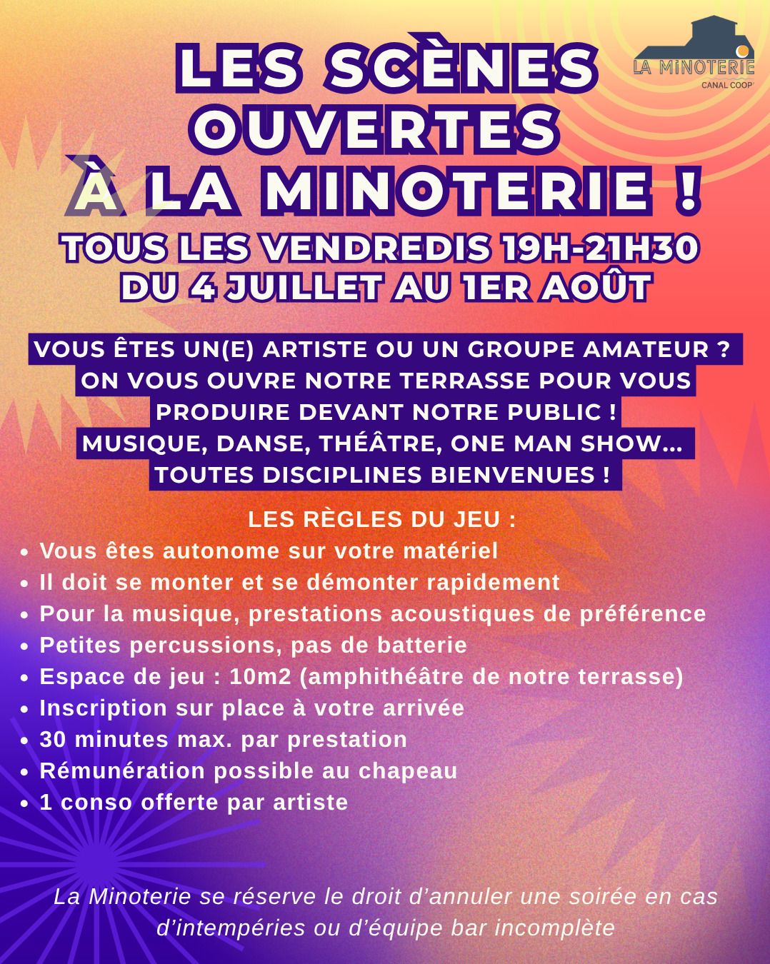 Les Scènes ouvertes !