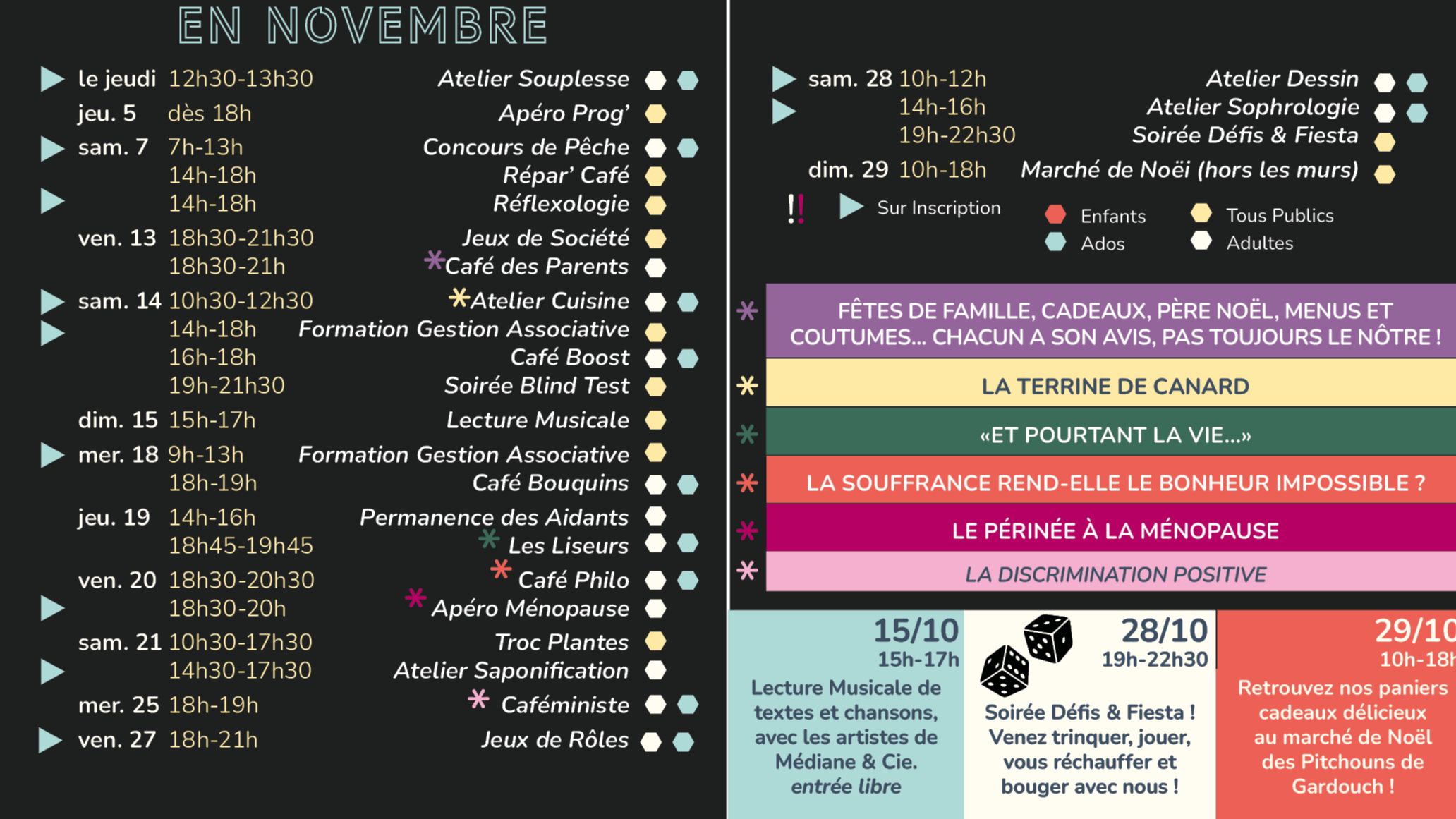 Les animations au café