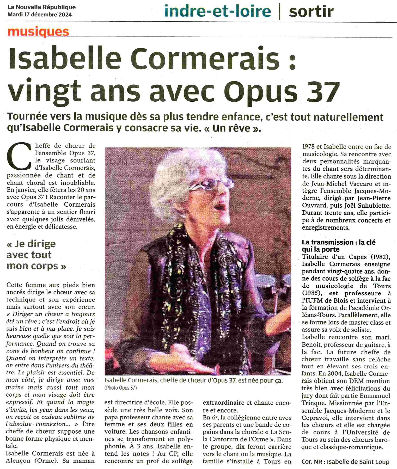 Isabelle Cormerais NR 12 2024