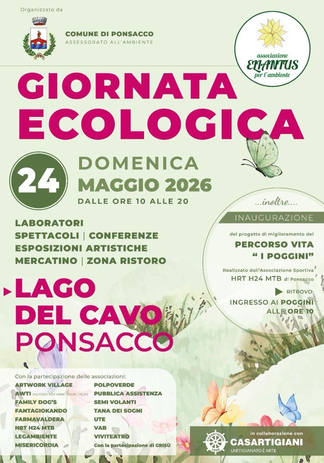 DOMENICA 24 MAGGIO PONSACCO (PI):  GIORNATA ECOLOGICA