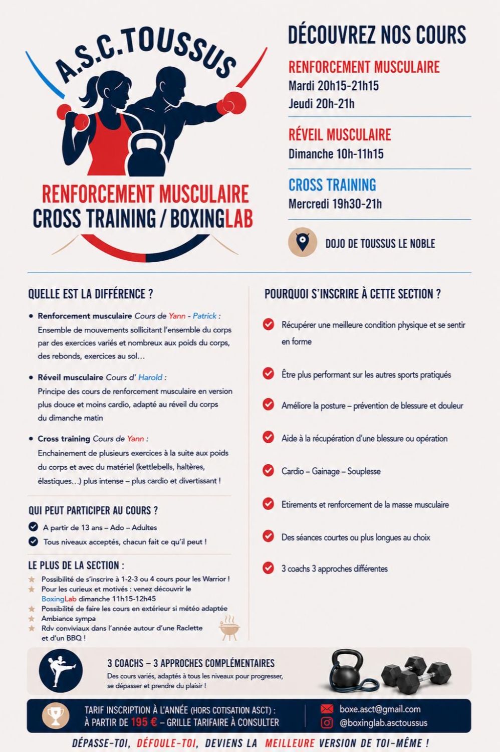 Renforcement musculaire - Cross-training - BoxingLab 2026-2027