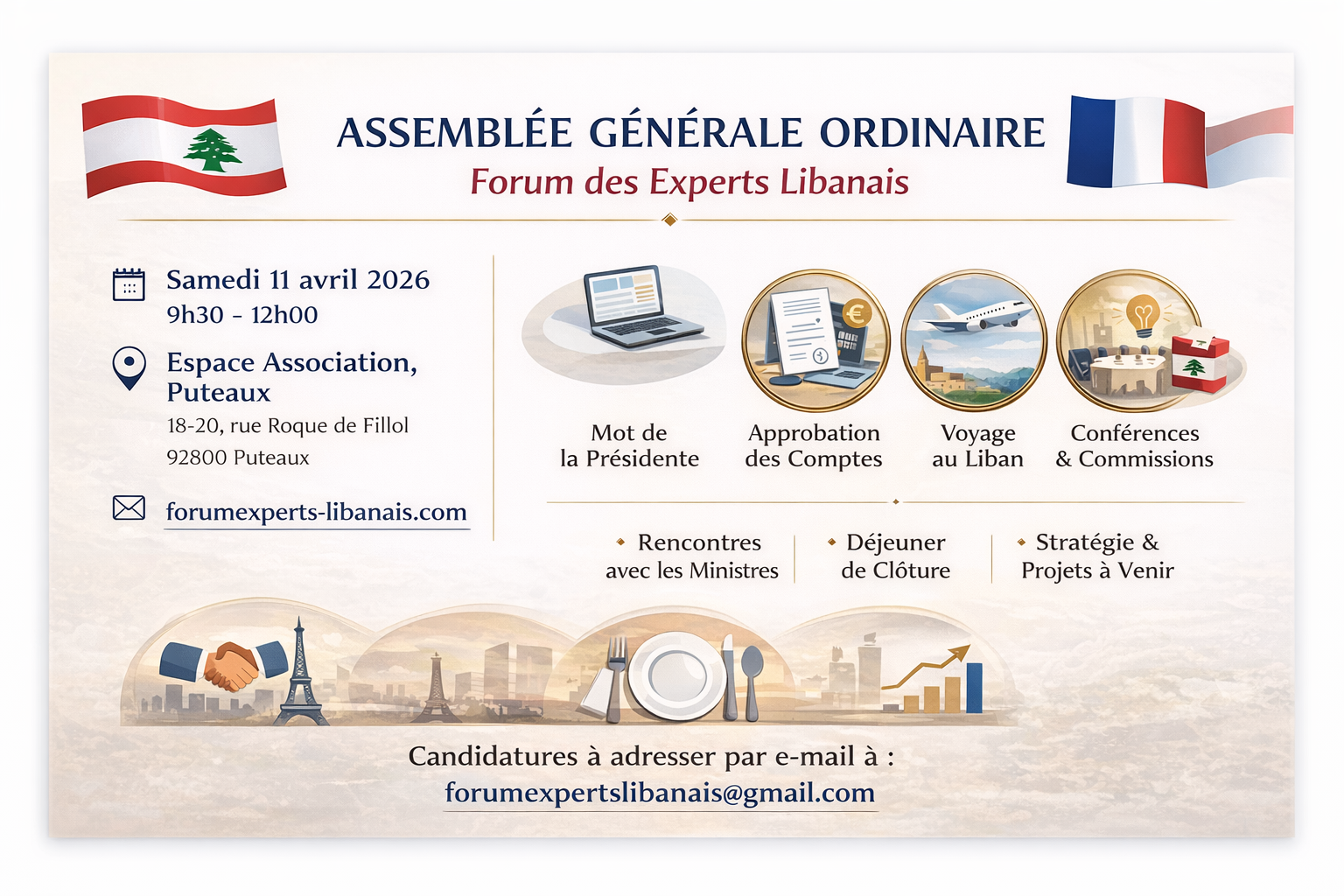 Assemblée Générale Ordinaire du Forum des Experts Libanais