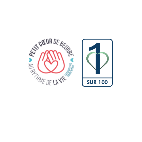 Logo Fonds de dotation 1 SUR 100 x Petit Cœur de Beurre